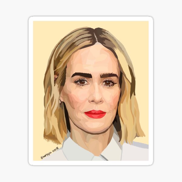 "Sarah Paulson" Sticker for Sale by Lowpolybylolo Redbubble