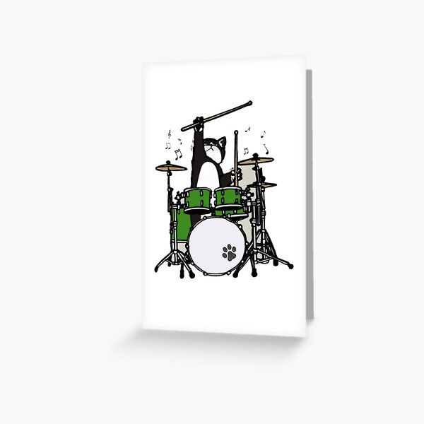 Carte De Vœux Joyeux Anniversaire Batteur De Batterie Par Doodlerob Redbubble