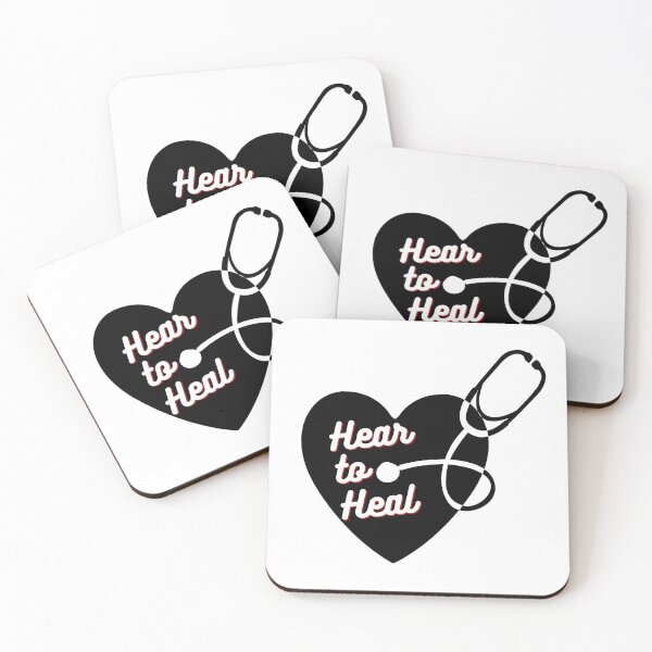 Item preview, Hear to Heal - Solid Heart Stethoscope - Cloud-White/Midnight-Black designed and sold by miTeless seDign.