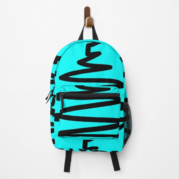 Item preview, Cyan Black Squiggly Lines designed and sold by PatternsRUs.