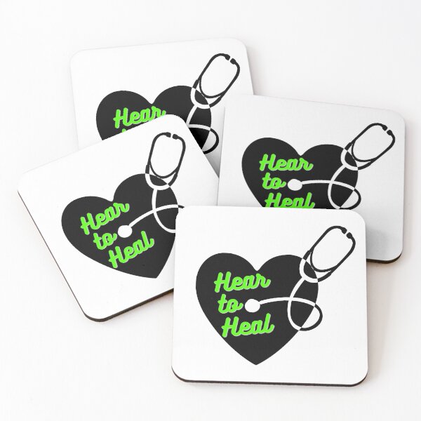 Item preview, Hear to Heal - Solid Heart Stethoscope - Lime-Green/Midnight-Black designed and sold by miTeless seDign.