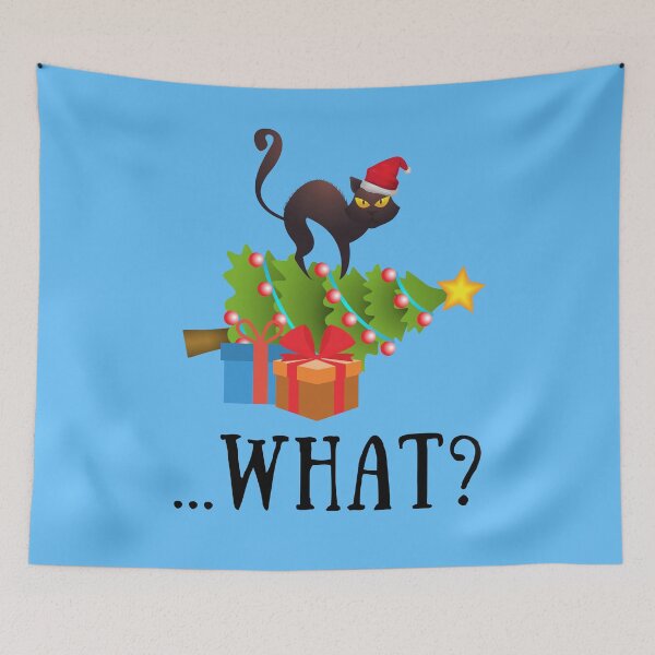 Item preview, Naughty Cat Pushing Over Christmas Tree designed and sold by Frosty1489.