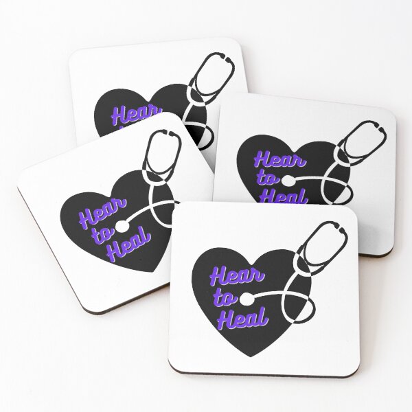 Item preview, Hear to Heal - Solid Heart Stethoscope - Grape-Purple/Midnight-Black designed and sold by miTeless seDign.