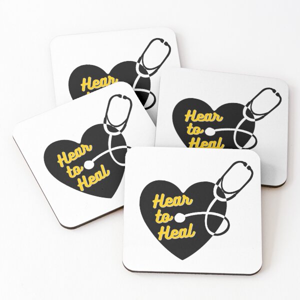 Item preview, Hear to Heal - Solid Heart Stethoscope - Sunshine-Gold/Midnight-Black designed and sold by miTeless seDign.