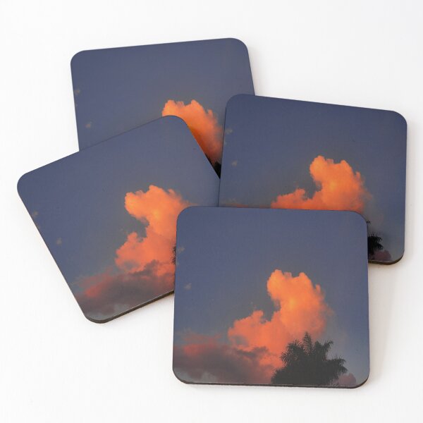 Item preview, Vibrant Orange Sunset Clouds In Blue Sky  designed and sold by ExprezzDesigns.