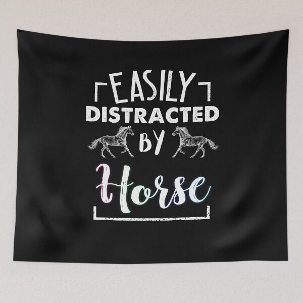Item preview, Easily distracted by horses white designed and sold by Gloria312.