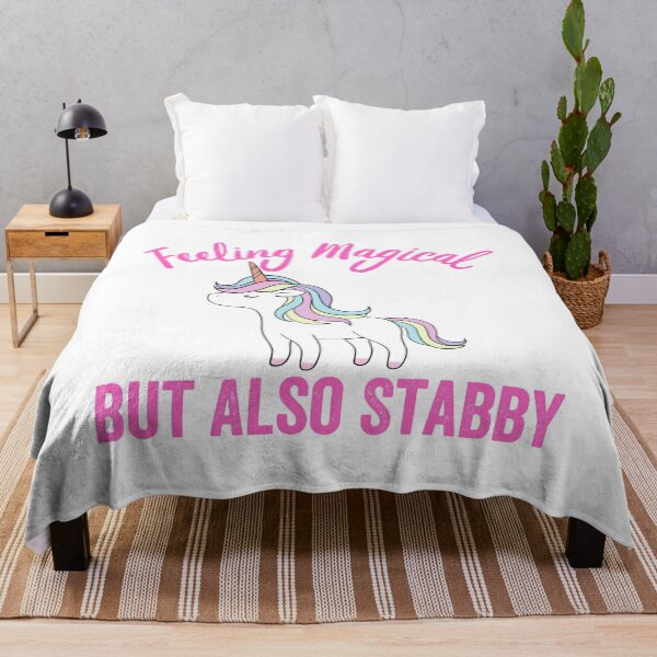 Item preview, Feeling Magical But Also Stabby Cute Rainbow Unicorn designed and sold by Murraysworkout.