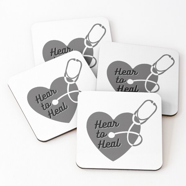 Item preview, Hear to Heal - Solid Heart Stethoscope - Midnight-Black/Iron-Grey designed and sold by miTeless seDign.