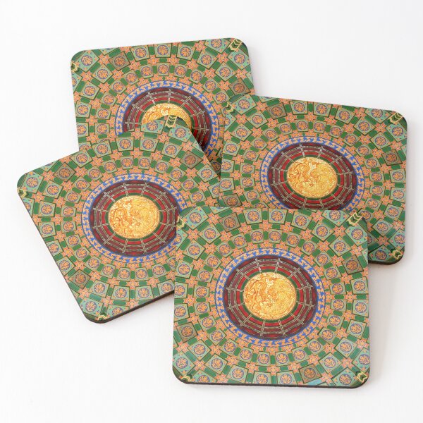 Item preview, Colorful Dragons Chasing The Flaming Pearl designed and sold by anitahiltz.