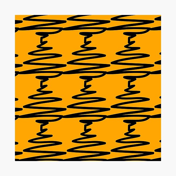 Item preview, Orange and Black Squiggly Lines designed and sold by PatternsRUs.