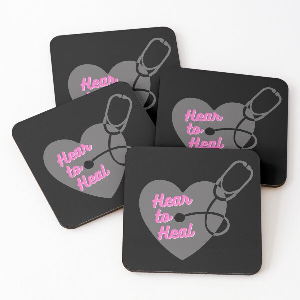 Item preview, Hear to Heal - Solid Heart Stethoscope - Bubble Gum-Pink/Iron-Grey designed and sold by miTeless seDign.