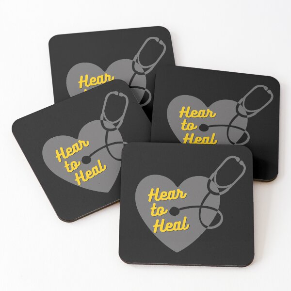 Item preview, Hear to Heal - Solid Heart Stethoscope - Lemonade-Yellow/Iron-Grey designed and sold by miTeless seDign.