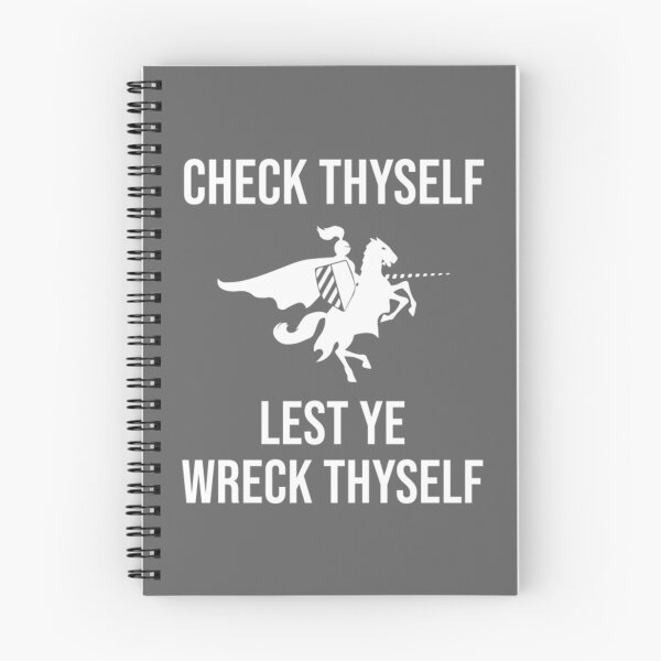 Item preview, Medieval Quote T-ShirtCheck Thyself Lest Ye Wreck Thyself designed and sold by GongLake.