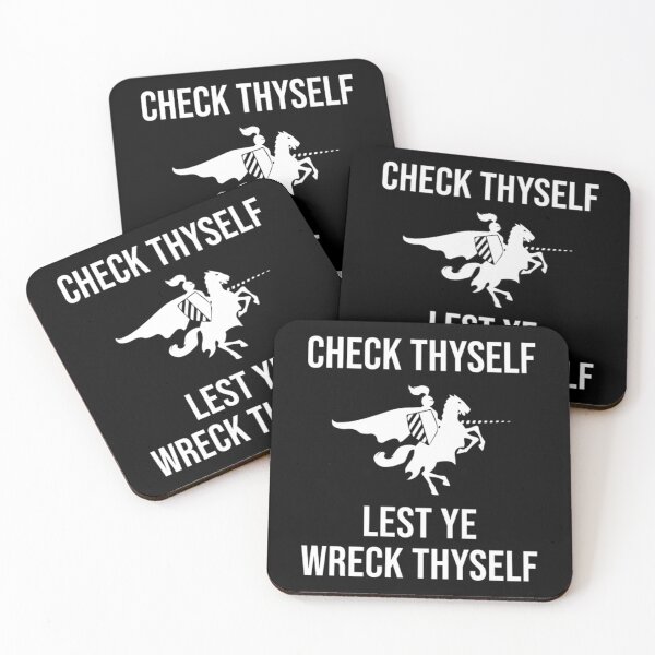 Item preview, Medieval Quote T-ShirtCheck Thyself Lest Ye Wreck Thyself designed and sold by GongLake.