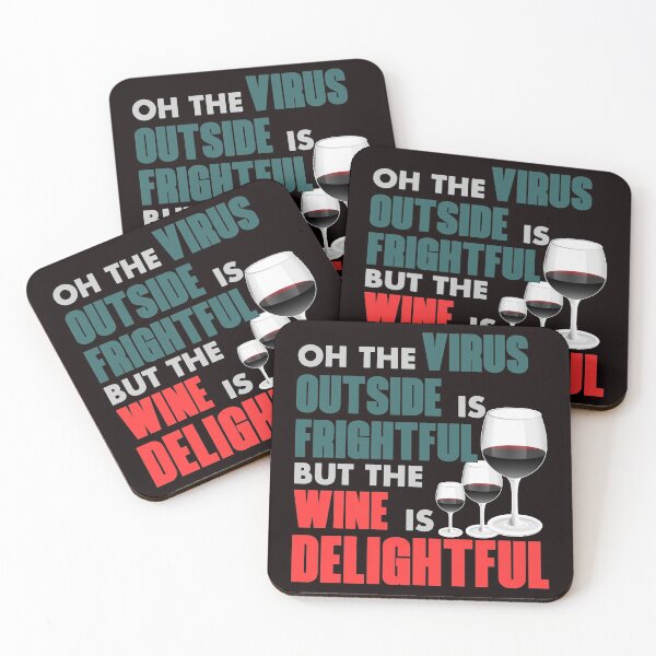 Item preview, Oh The Virus Outside Is Frightful But The Wine Is Delightful - Funny Glass of Wine And Text Effects Gift designed and sold by leo121687.