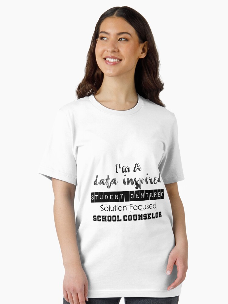 Thumbnail 2 of 7, Essential T-Shirt, I'm A Data Inspired Student Centered Solution Focused School Counselor designed and sold by SchoolCounselor.