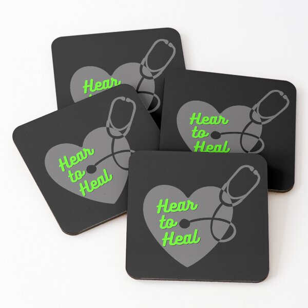 Item preview, Hear to Heal - Solid Heart Stethoscope - Lime-Green/Iron-Grey designed and sold by miTeless seDign.