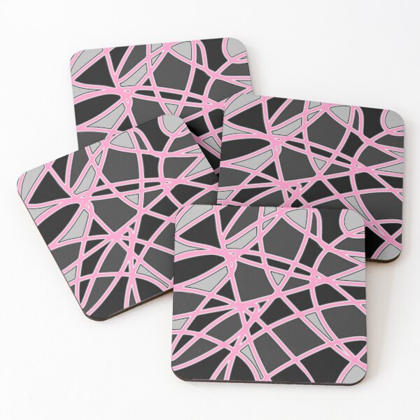 Item preview, Pink and Black Mod Wavy Geographic Pattern designed and sold by ChromaticAddict.