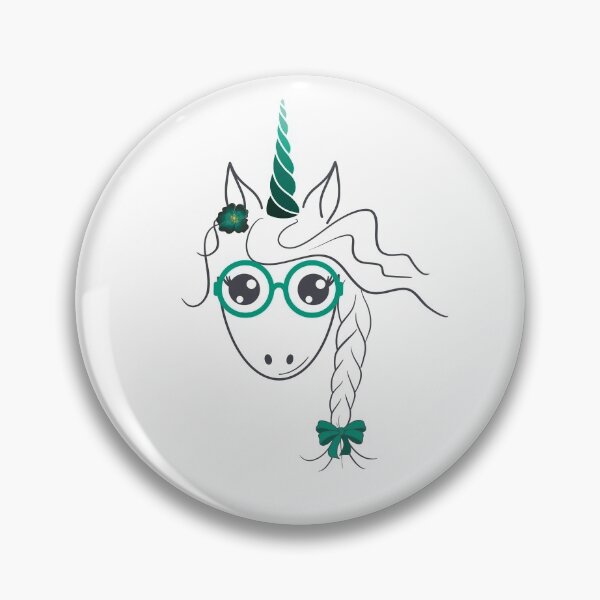 Item preview, Unicorn with Green Glasses designed and sold by LahnDesigns.