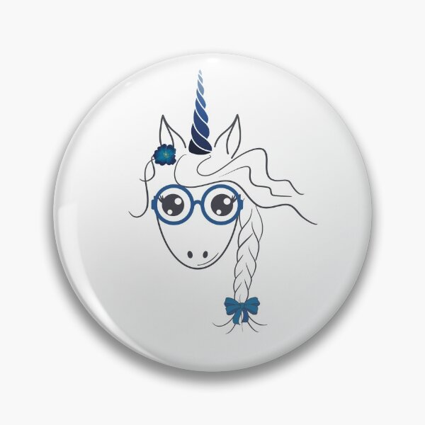 Item preview, Unicorn with Blue Glasses designed and sold by LahnDesigns.