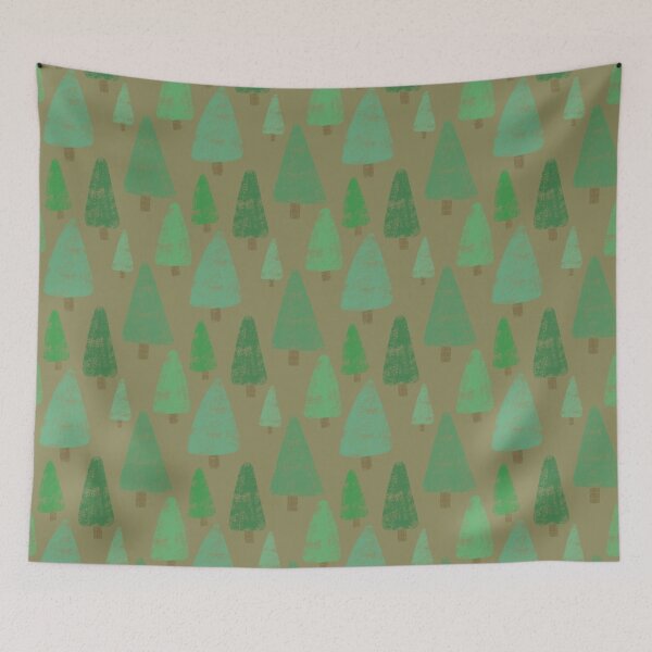 Item preview, Pine tree forest pattern designed and sold by Oodles of  Doodles.