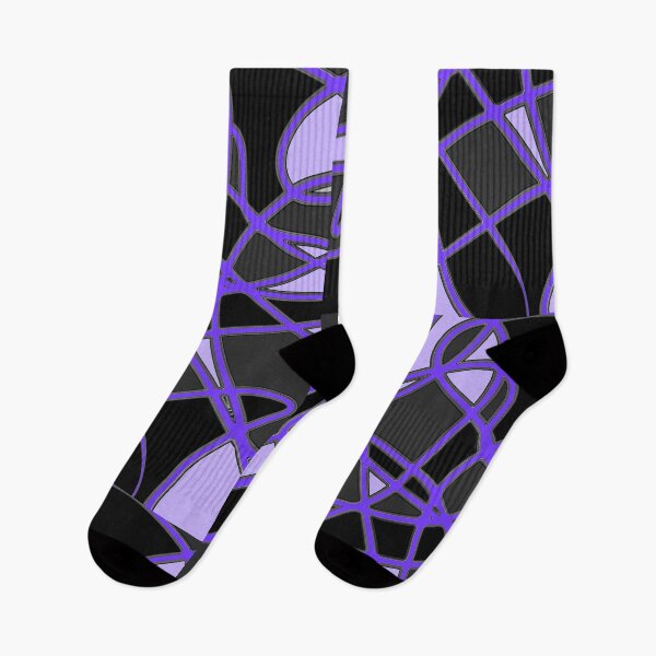 Item preview, Black and Purple Mod Wavy Geographic Pattern designed and sold by ChromaticAddict.