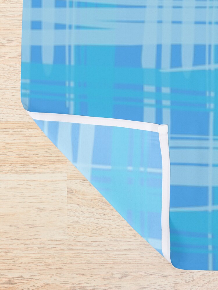 Alternate view of Sky Plaid Shower Curtain