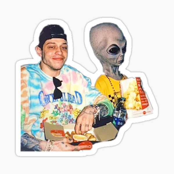 Aperçu de l'œuvre autocollant étranger pete davidson créée et vendue par Hungry Hungry  Buffalo.