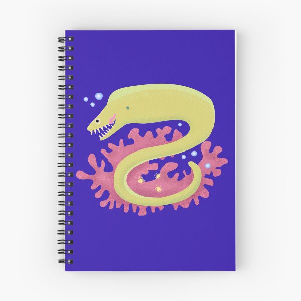 Item preview, Green moray eel funny cartoon illustration designed and sold by FrogFactory.