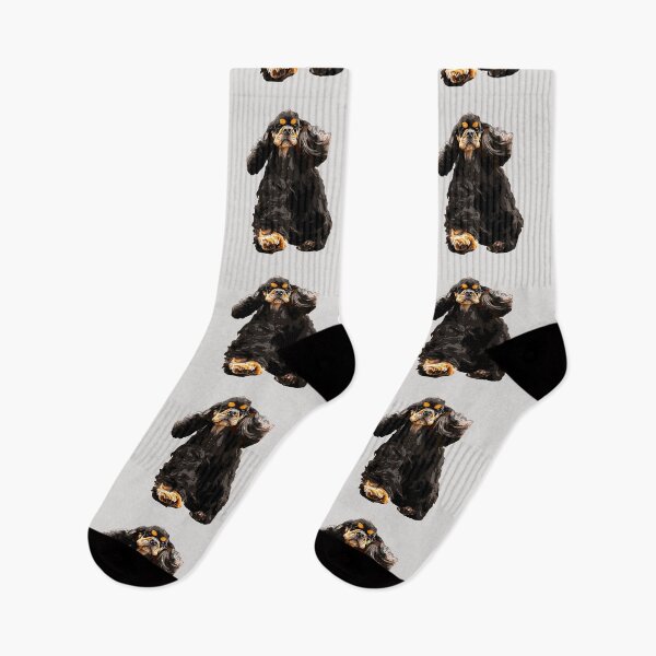 Item preview, American Cocker Spaniel - Stunning Black and Tan Dog designed and sold by ElegantCat.