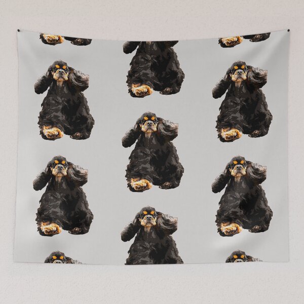 Item preview, American Cocker Spaniel - Stunning Black and Tan Dog designed and sold by ElegantCat.