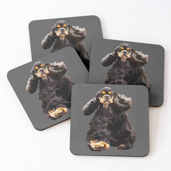 Item preview, American Cocker Spaniel - Stunning Black and Tan Dog designed and sold by ElegantCat.