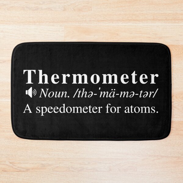 Item preview, Clever Thermometer Definition - A Speedometer For Atoms (Black Background) designed and sold by mind-illusions.