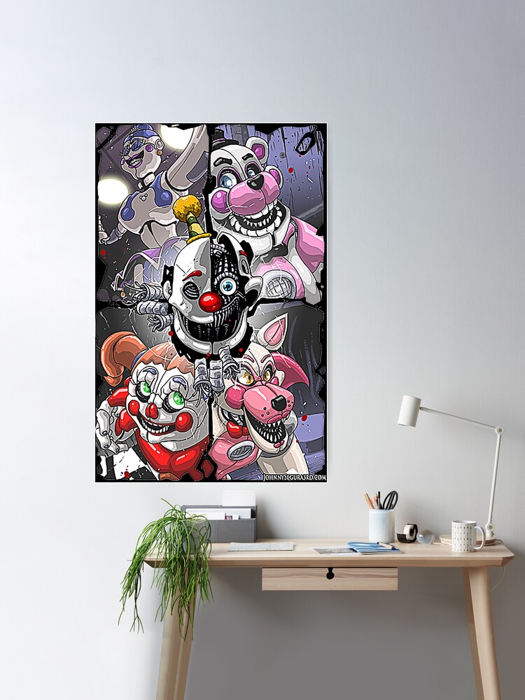 89395 Five Nights At Freddys Sister Location Group Decor Wall Print Poster