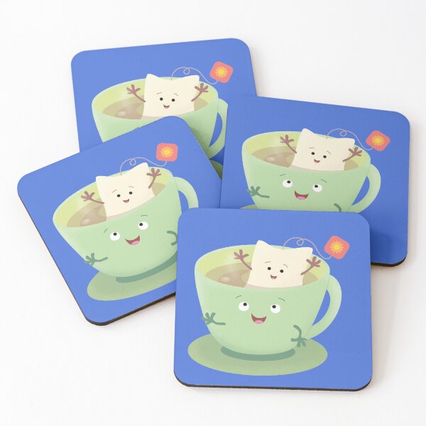 Item preview, Cute teabag cup cartoon humor character  designed and sold by FrogFactory.