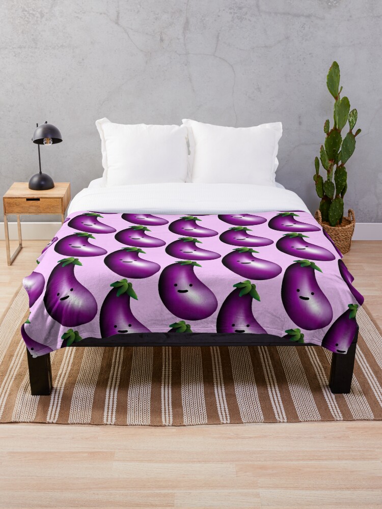 eggplant Throw Blanket