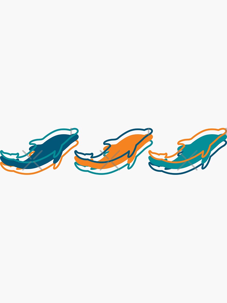 MIA Miami Local Standard MIA Retro Dolphin Miami F' Sticker