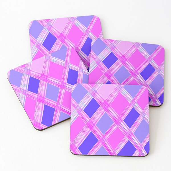 Item preview, Pink and Purple Mod Plaid Geographic Pattern designed and sold by ChromaticAddict.