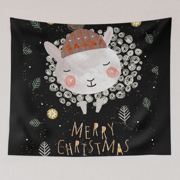 Item preview, merry christmas cute sheep designed and sold by muthru bazaar.