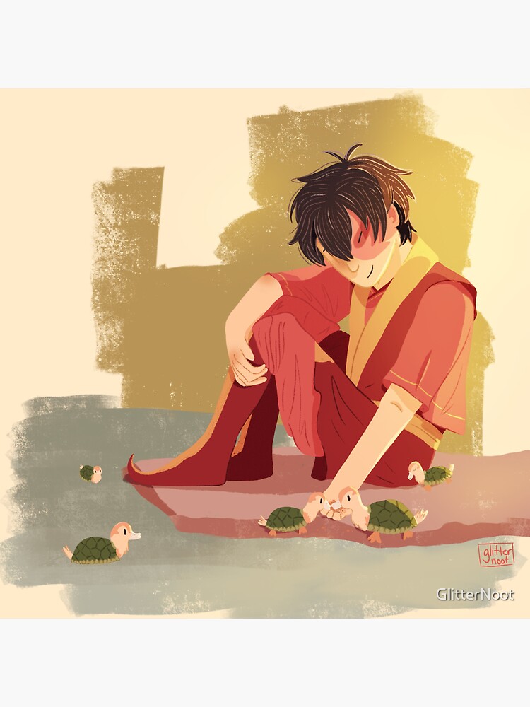 "Zuko with Turtle Ducks" Sticker for Sale by GlitterNoot Redbubble