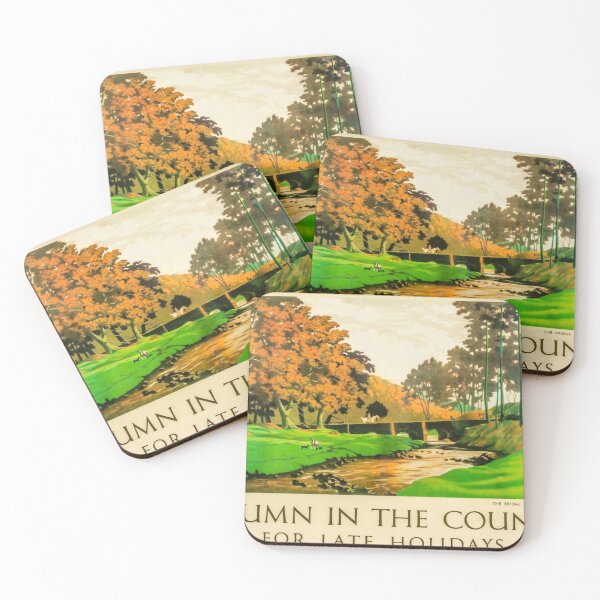 Item preview, retro classic Autumn in the country poster designed and sold by CorasPosters.