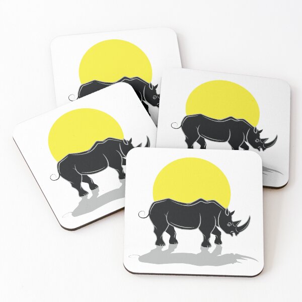 Item preview, Rhino silhouette under the Sun designed and sold by binti163.
