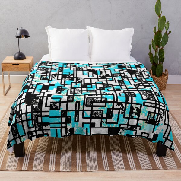 Item preview, Blue and Black Mod Geographic Pattern designed and sold by ChromaticAddict.