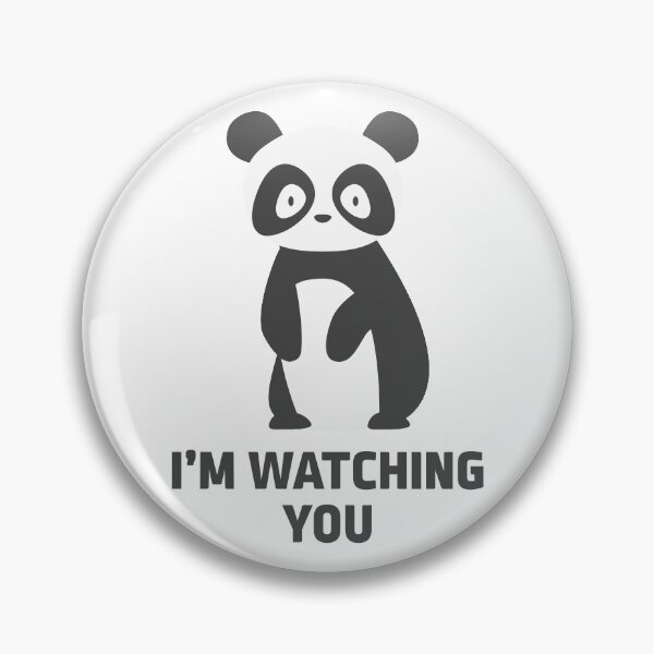 Item preview, I am watching you cute giant panda staring designed and sold by Piztees.