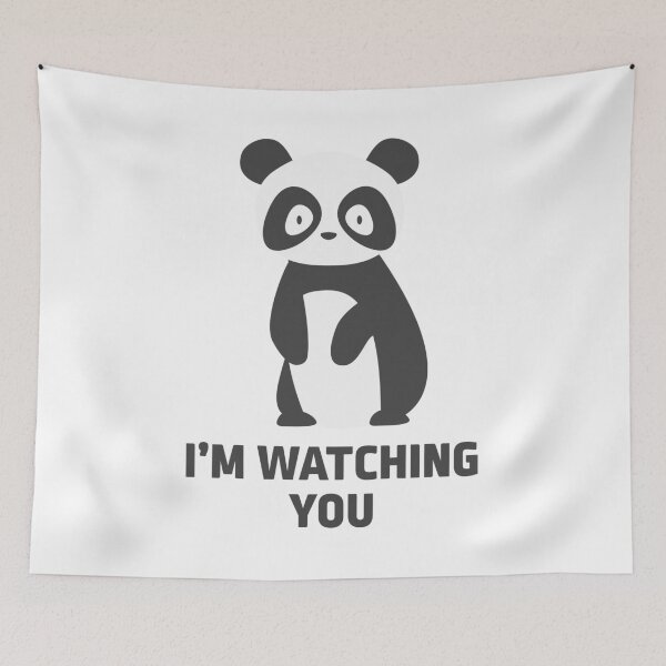 Item preview, I am watching you cute giant panda staring designed and sold by Piztees.