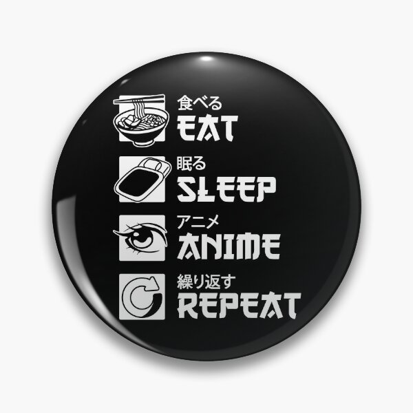Item preview, Eat Sleep Anime Repeat Funny Wibu Waifu Otaku Japanese Manga designed and sold by Master Jay.