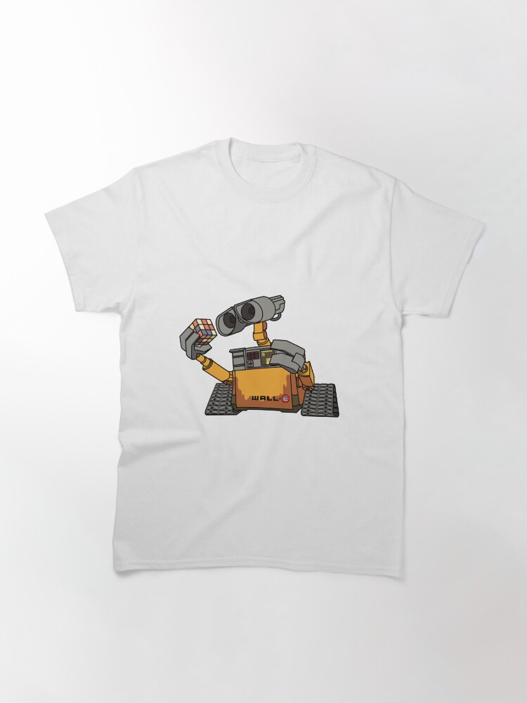 Thumbnail 3 of 7, Classic T-Shirt, WALL-E With A Rubik’s Cube designed and sold by mckennabeavan.