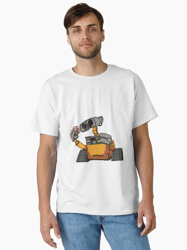 Thumbnail 2 of 7, Classic T-Shirt, WALL-E With A Rubik’s Cube designed and sold by mckennabeavan.