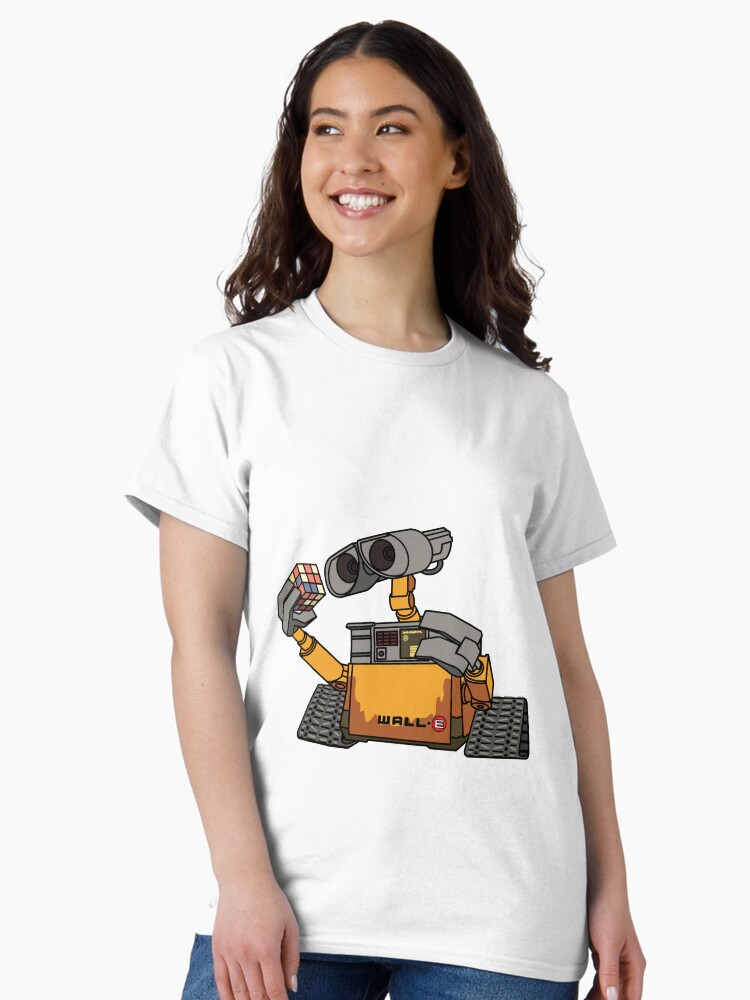 Thumbnail 1 of 7, Classic T-Shirt, WALL-E With A Rubik’s Cube designed and sold by mckennabeavan.
