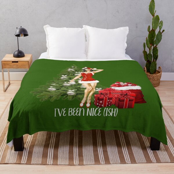 Item preview, I've Been Nice(ish) Christmas Retro Pinup designed and sold by sunshine64.